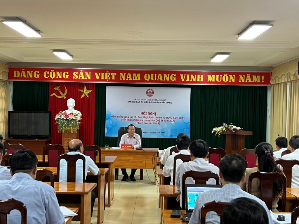 Hội nghị họp Ban chỉ đạo Chuyển đổi số tỉnh Bắc Giang - Phiên họp lần thứ 5