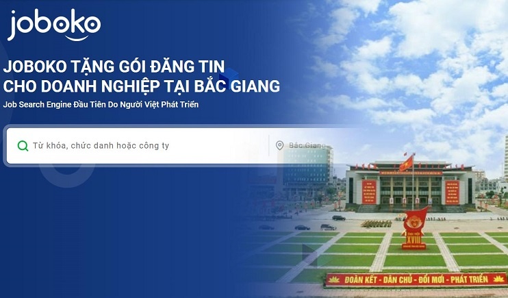 JobOKO tặng doanh nghiệp tỉnh Bắc Giang gói đăng tin tuyển dụng miễn phí