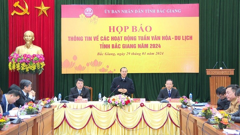 Họp báo: Tuần Văn hóa - Du lịch tỉnh Bắc Giang năm 2024